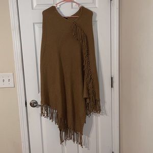 BCBG MAXAZRIA Brown/Tan Poncho.
